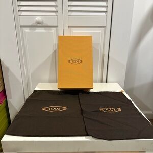 Tod's Orange Box with Black Dust Bags